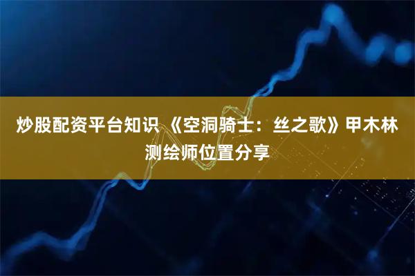 炒股配资平台知识 《空洞骑士：丝之歌》甲木林测绘师位置分享