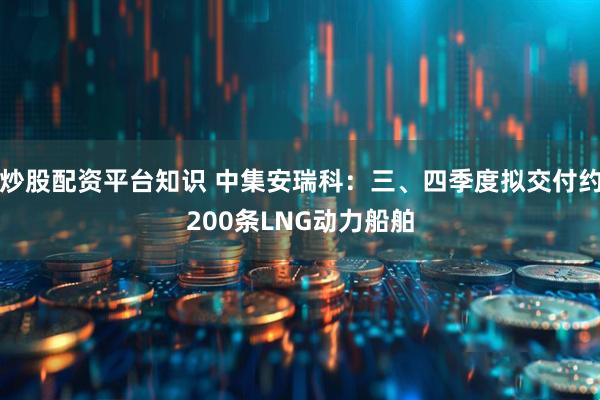炒股配资平台知识 中集安瑞科：三、四季度拟交付约200条LNG动力船舶